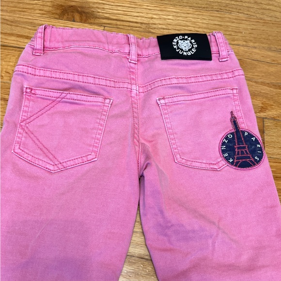 Kenzo Girls Pink Patched Jeggings - Picture 6 of 6